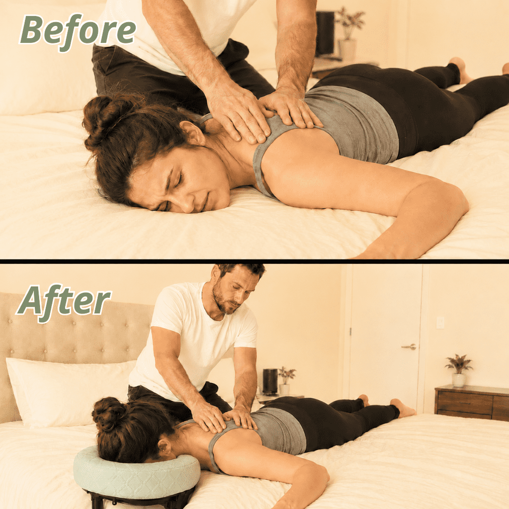 SpaRest™ Massage Headrest – Turn Any Bed Into a Massage Table