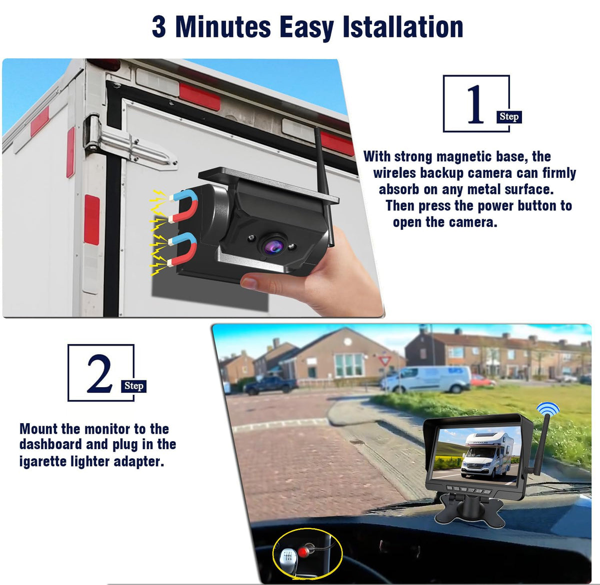 SolarView Pro™ Magnetic Solar Wireless Backup Camera