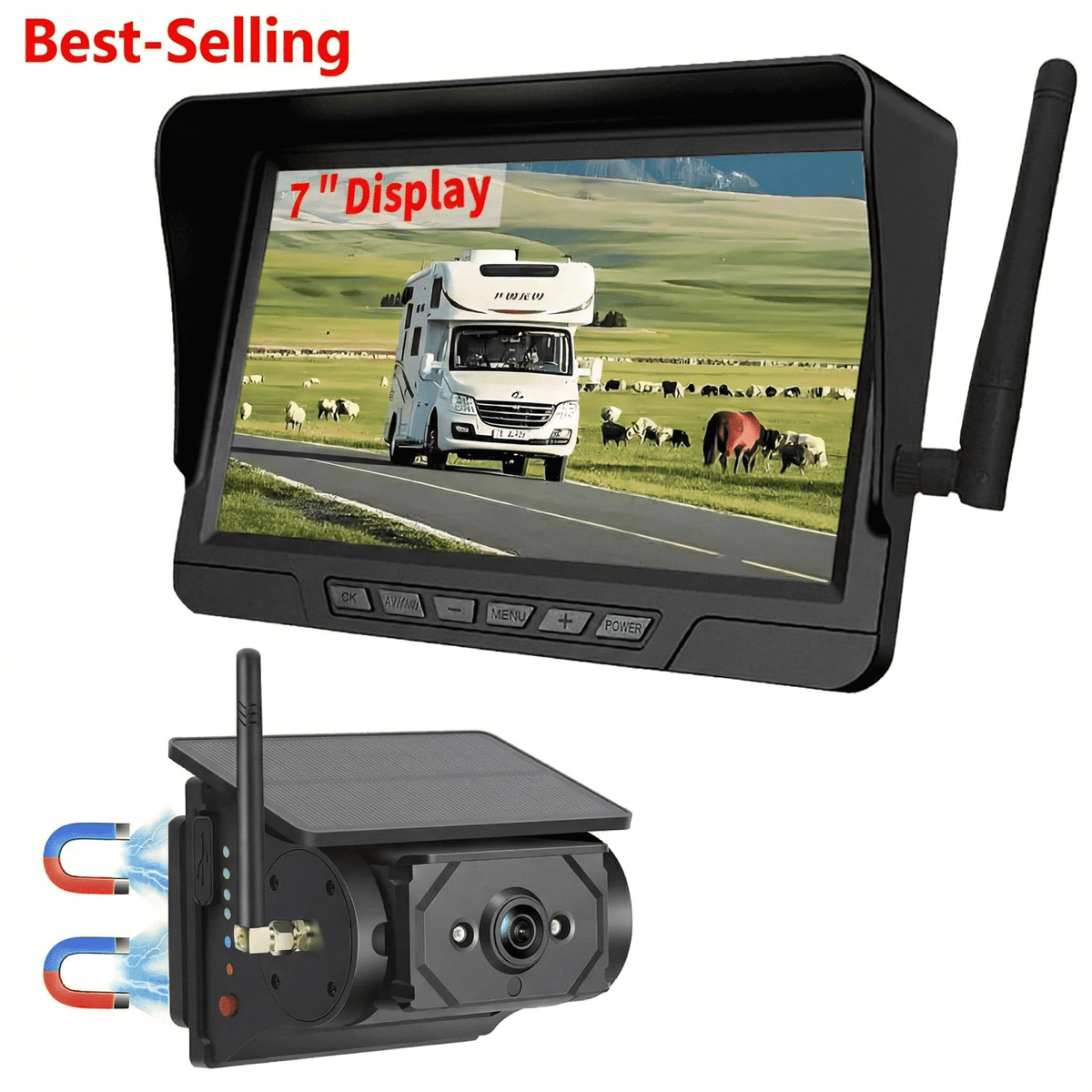 SolarView Pro™ Magnetic Solar Wireless Backup Camera